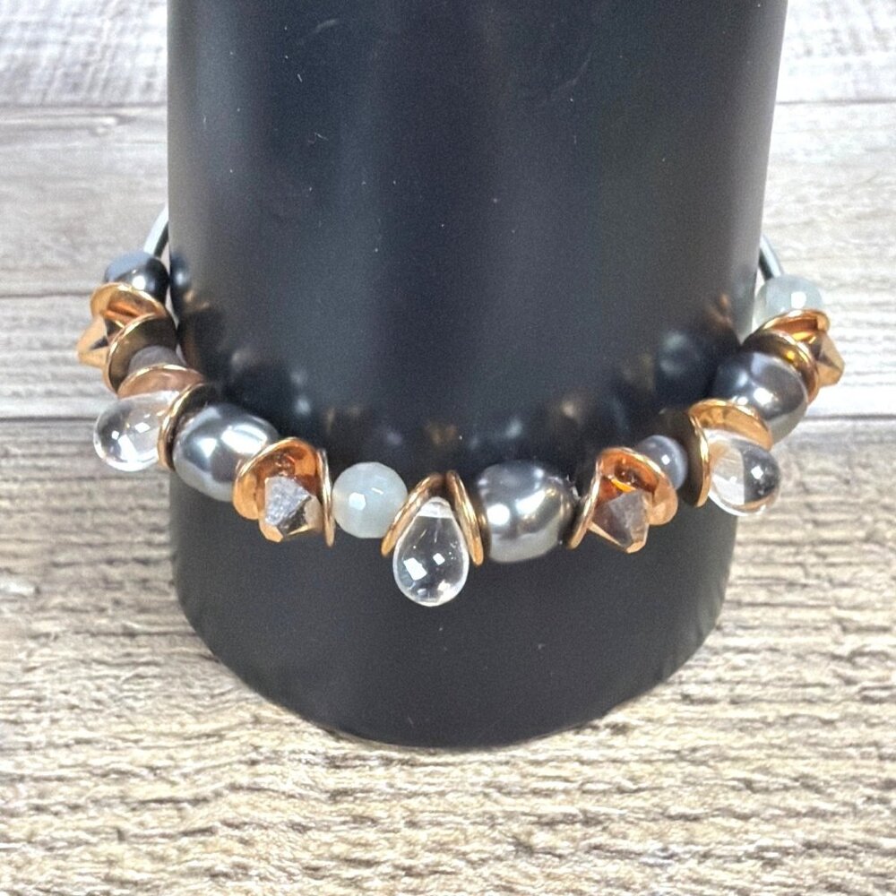 Coeur De Lion Rose Gold Hematite Crystal Bracelet Handmade Germany COA Gift Box - Picture 16 of 16